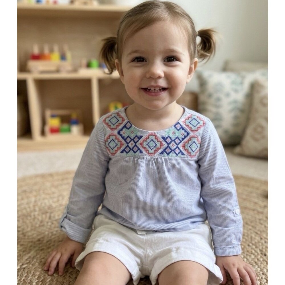 Carter’s Embroidered Boho Toddler Girls Long Geo Long Sleeve Tunic 2T